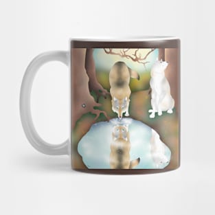 wolves in the woods Mug